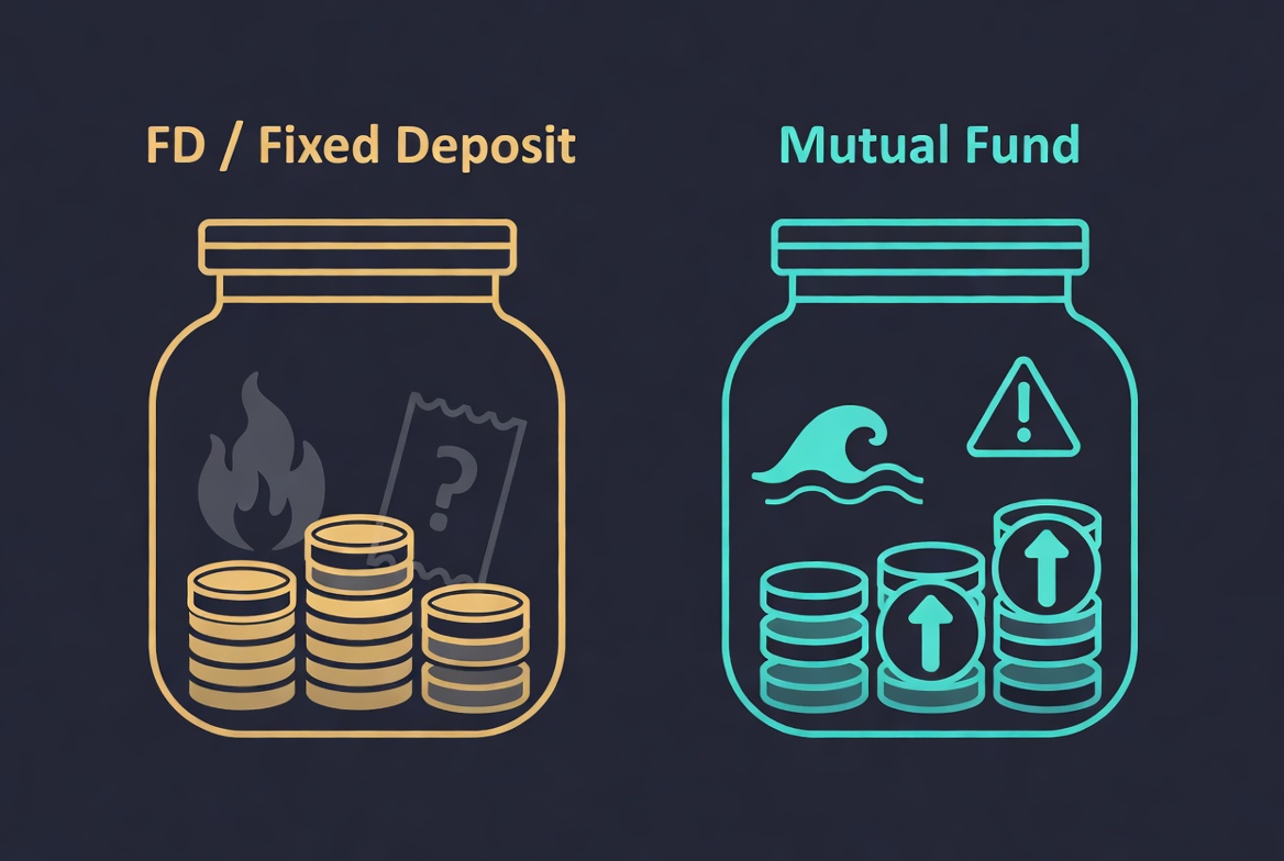 Profit Known vs Risk Known — FD vs Mutual Fund